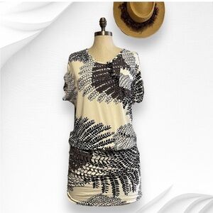 Manuhealii Tunic Mini Dress Size XS Haole Koa Print Hawaiian